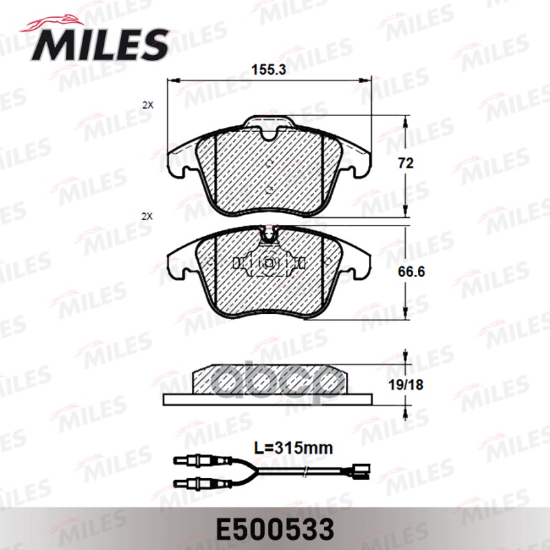 

Колодки Тормозные Citroen C5 1.6-2.0 08- Передние Ceramic Miles E500533