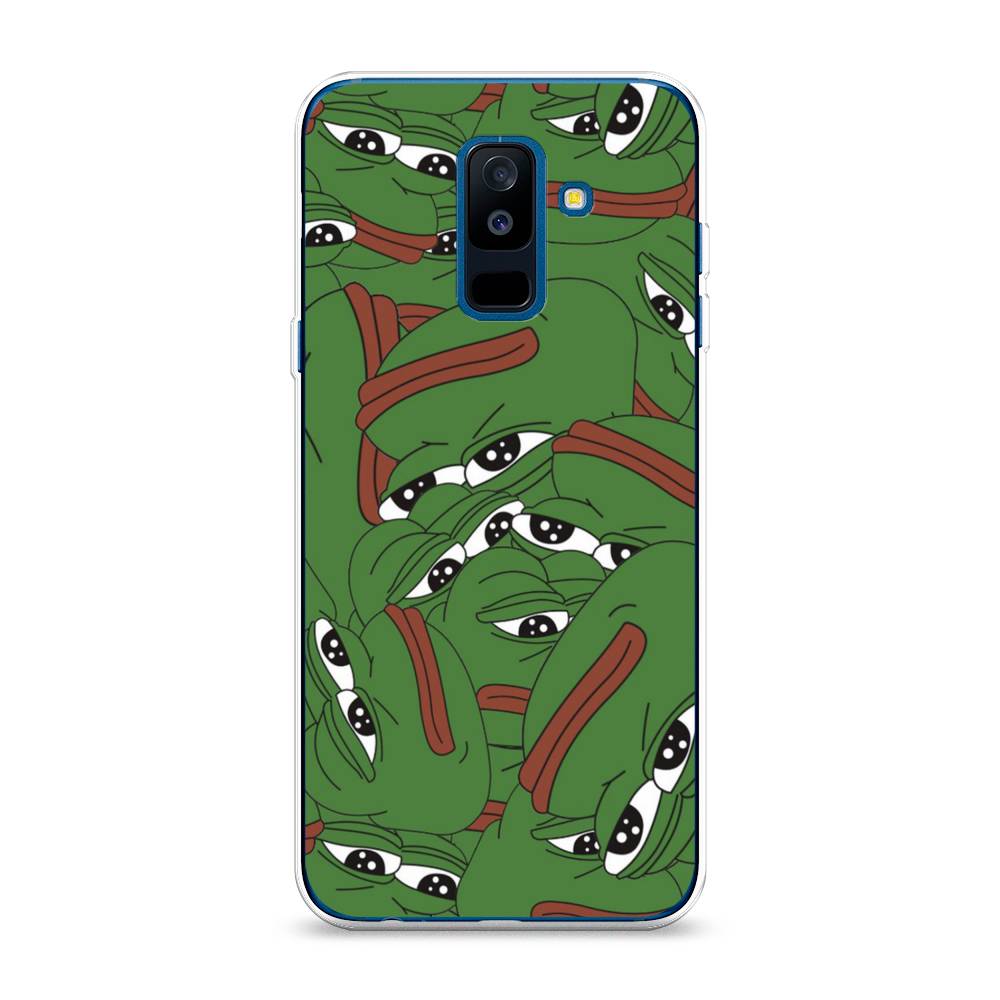 

Чехол Awog на Samsung Galaxy A6 + "Печальный frog", Зеленый;белый, 26050-9