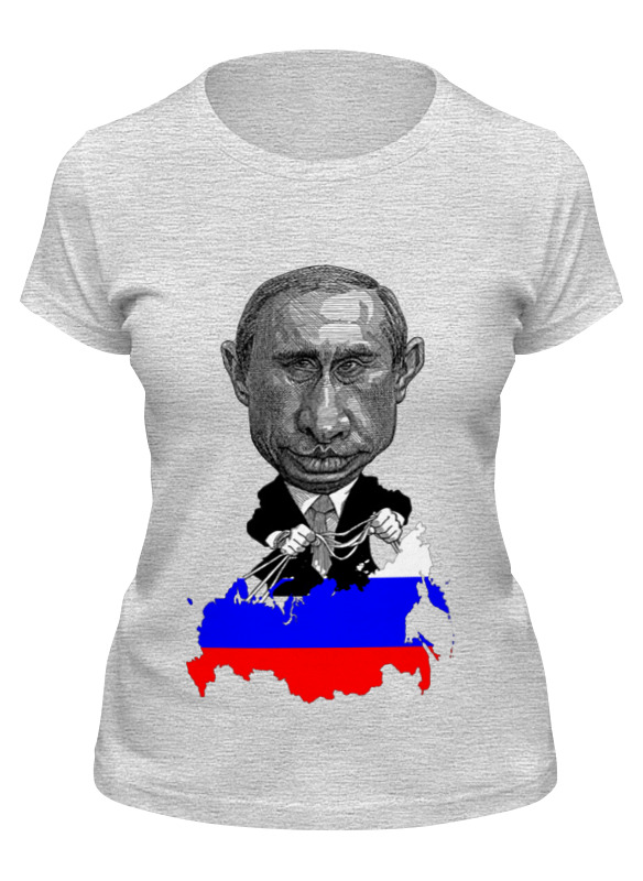 

Футболка женская Printio Putin серая S, Серый, Putin