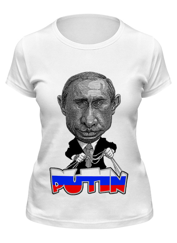 

Футболка женская Printio Putin белая S, Белый, Putin