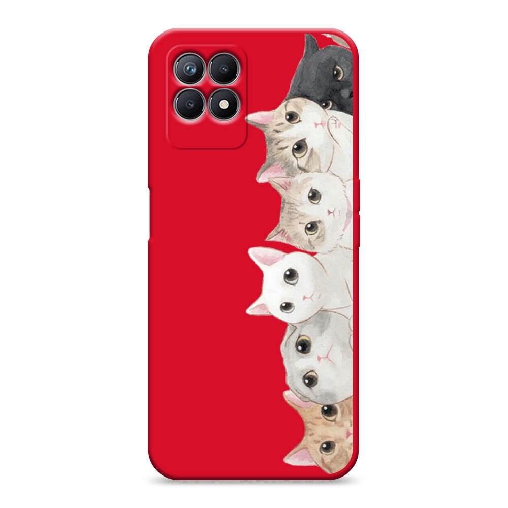 

Матовый силиконовый чехол "Котики" на Realme 8i, Котики
