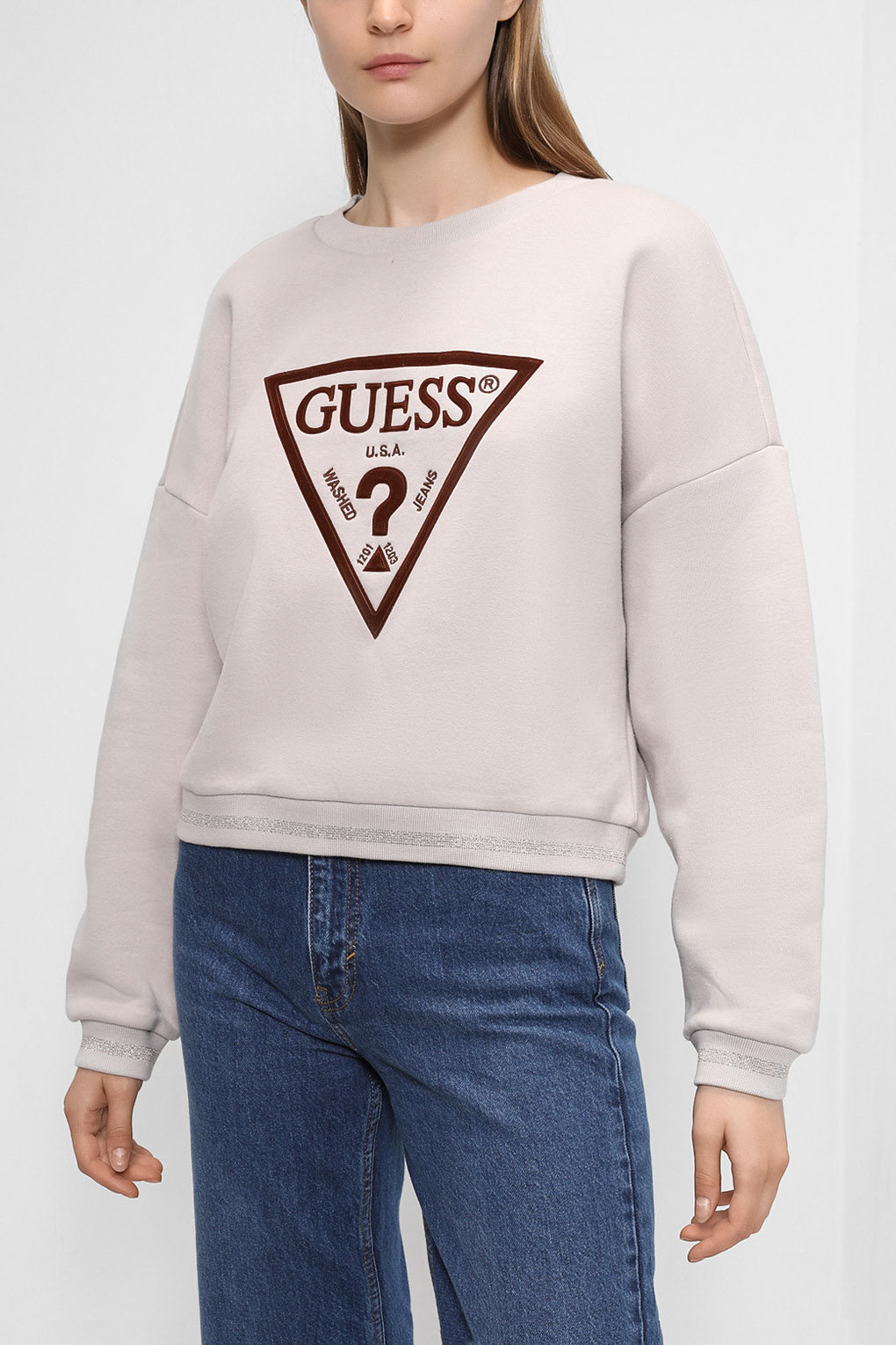 

Свитшот женский Guess Jeans W2BQ07 K9Z21 розовый S, W2BQ07 K9Z21