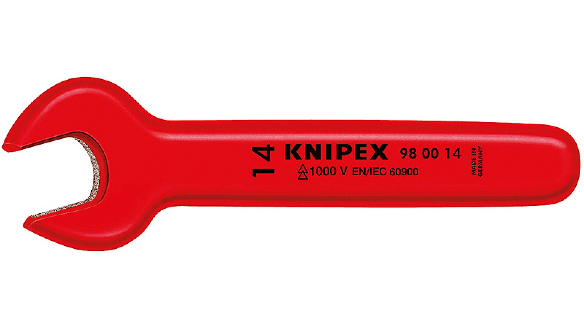 Ключ гаечный Knipex рожковый VDE, 17 мм, длина 155 мм, диэлектрический KN-980017