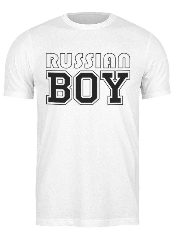 

Футболка мужская Printio Russian boy белая M, Белый, Russian boy