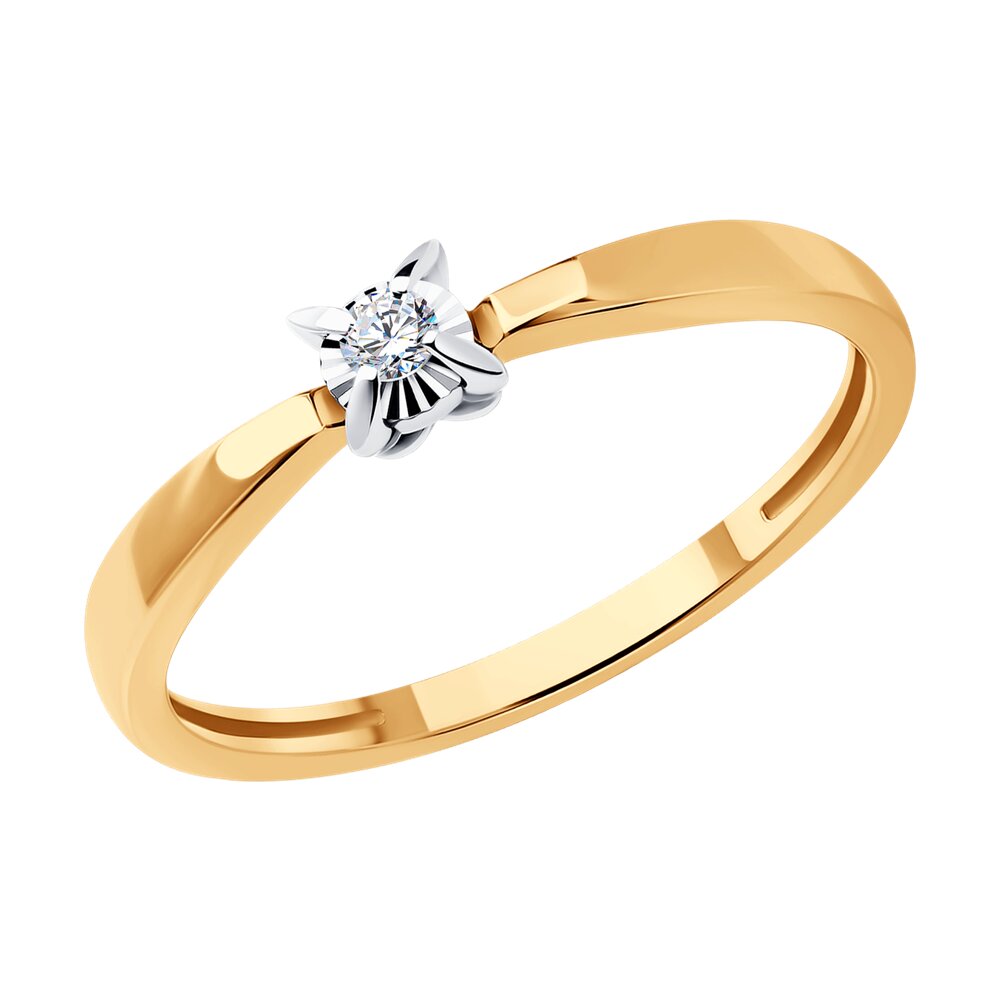 

Кольцо помолвочное из золота с бриллиантом р. 16,5 SOKOLOV Diamonds 1012547, 1012547