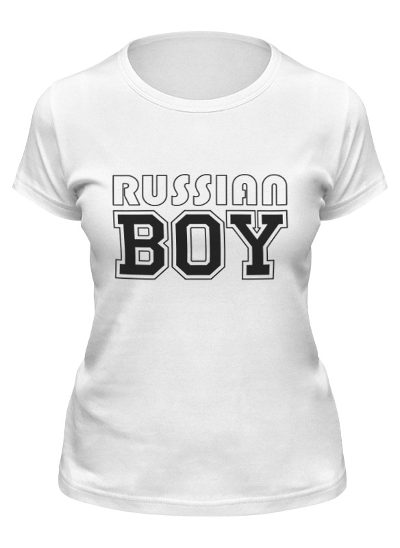 

Футболка женская Printio Russian boy белая M, Белый, Russian boy