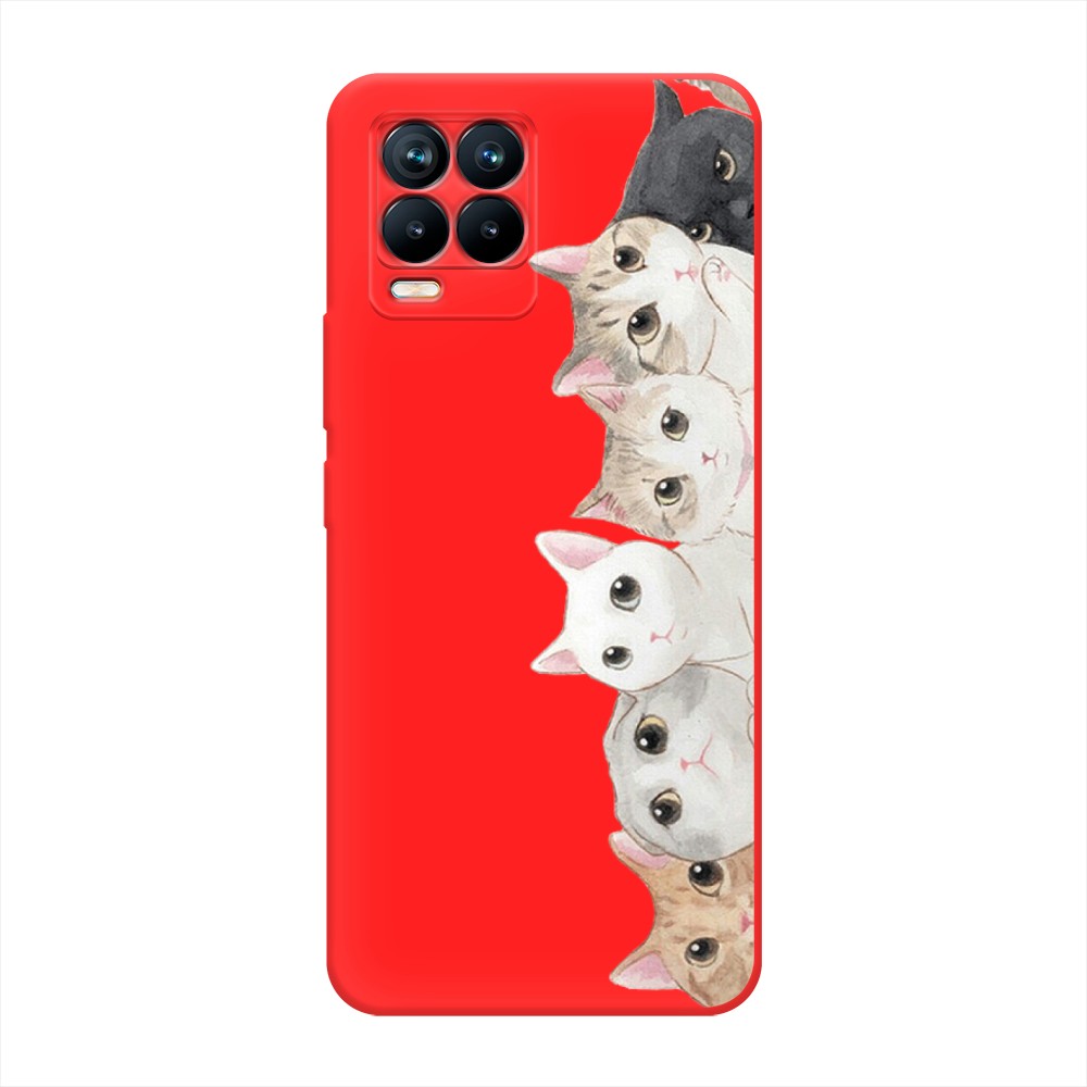 

Матовый силиконовый чехол "Котики" на Realme 8, Котики