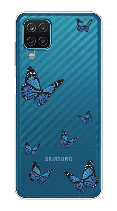 

Чехол на Samsung Galaxy A12/M12 "Blue butterflies", Синий;черный, 2101650-1