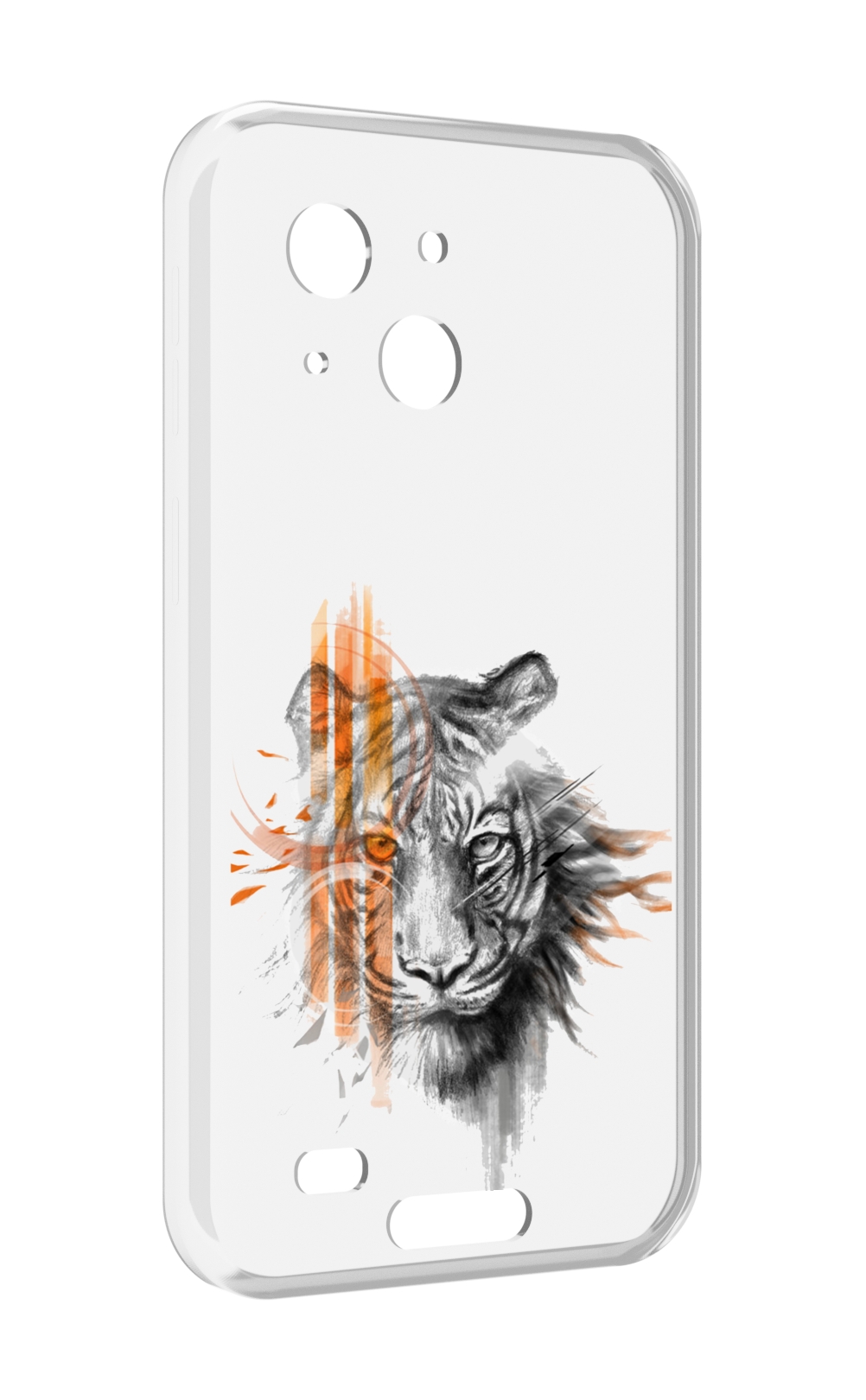 

Чехол MyPads огненный тигр для Oukitel WP20 / WP20 Pro, Прозрачный, Tocco