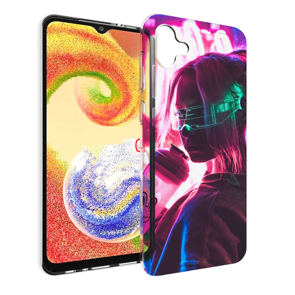 

Чехол MyPads девушка неоновый фон женский для Samsung Galaxy A04, Прозрачный, Tocco