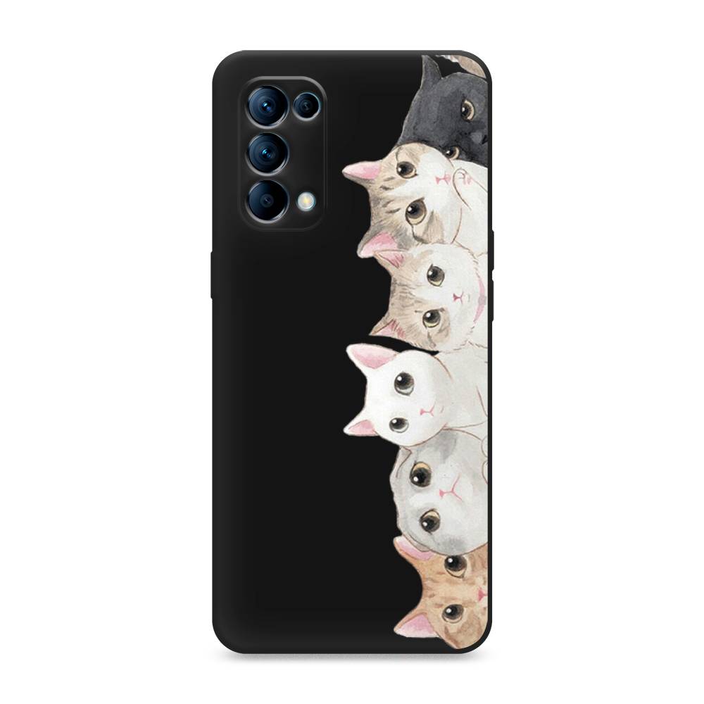 

Матовый силиконовый чехол "Котики" на Oppo Reno 5, Котики