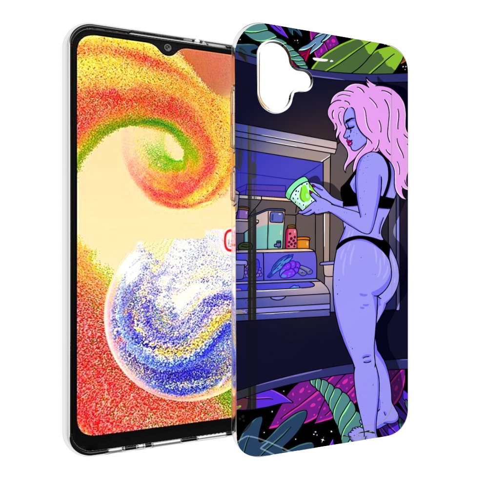 Чехол MyPads девушка любит покушать женский для Samsung Galaxy A04