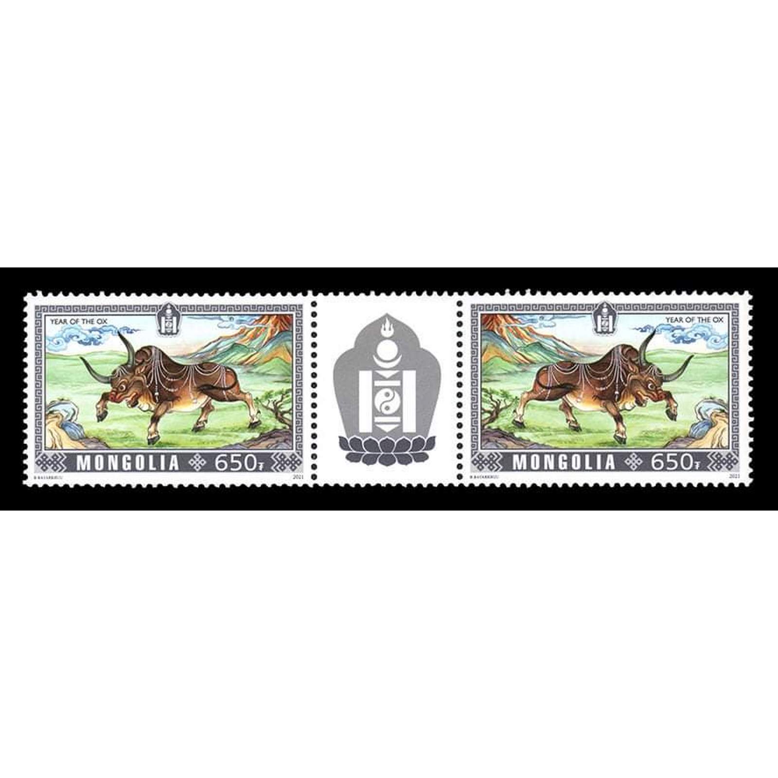 

Почтовые марки Монголия Год Быка Новый год, mn1073