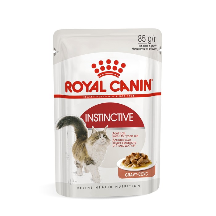 Влажный корм для кошек Royal Canin Instinctive кусочки в соусе, 85г