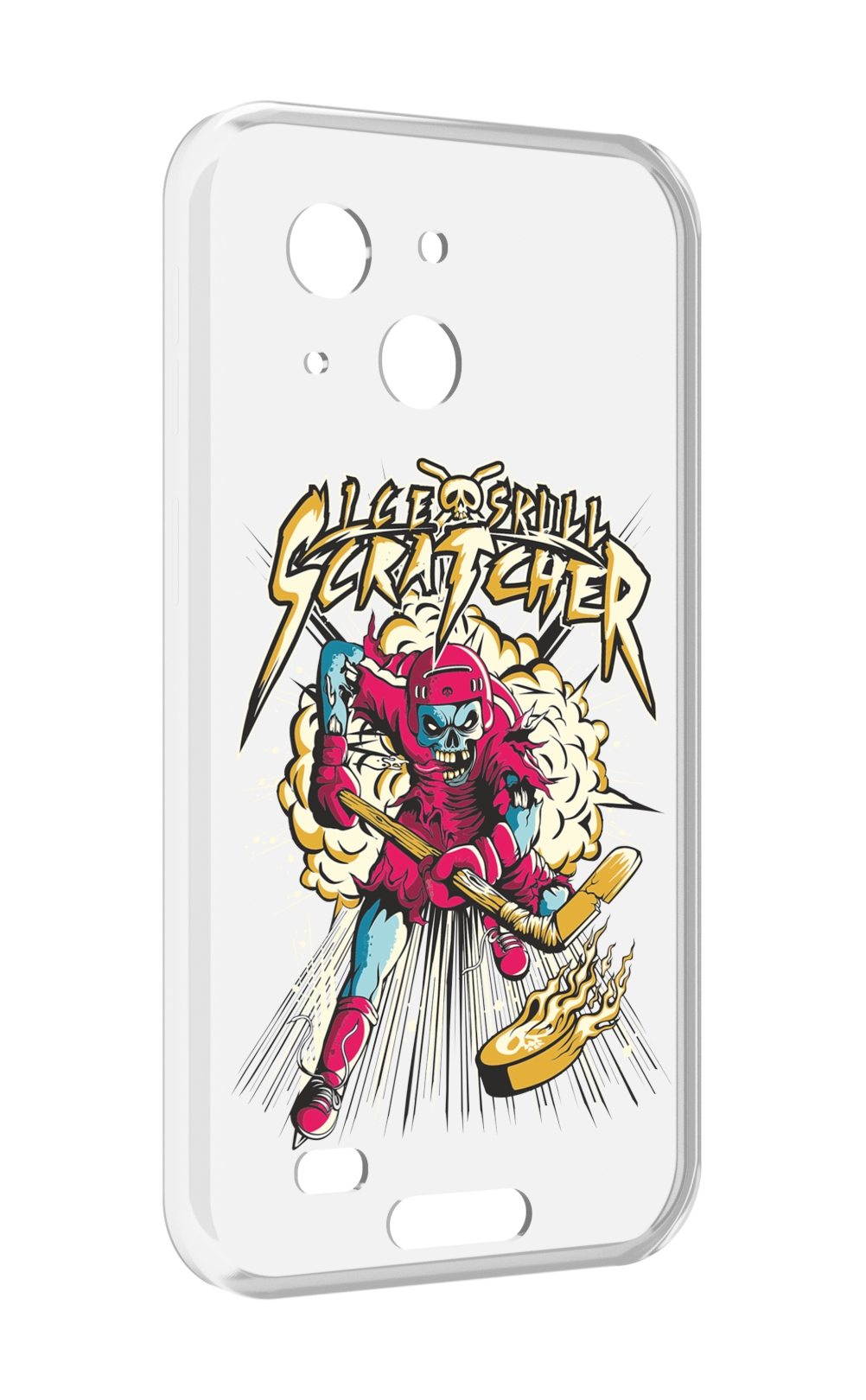 

Чехол MyPads нарисованный скелет хоккеист для Oukitel WP20 / WP20 Pro, Прозрачный, Tocco