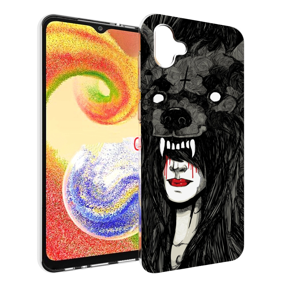 

Чехол MyPads девушка в шкуре волка женский для Samsung Galaxy A04, Прозрачный, Tocco