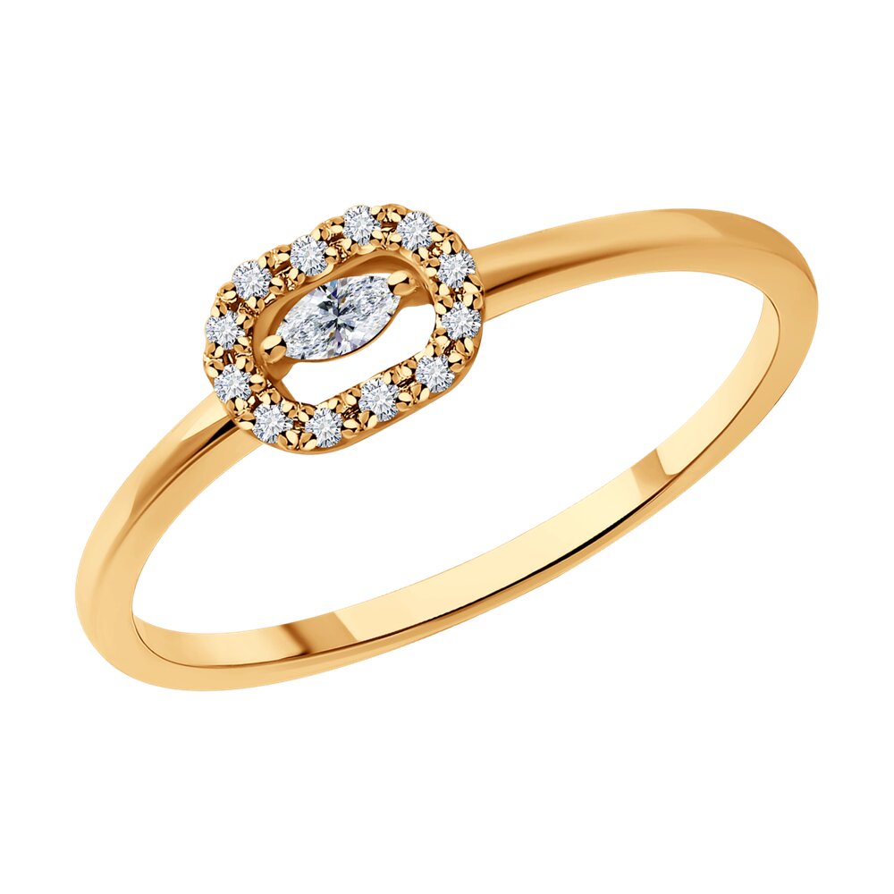 

Кольцо из красного золота с бриллиантом р. , SOKOLOV Diamonds 1012512, 1012512