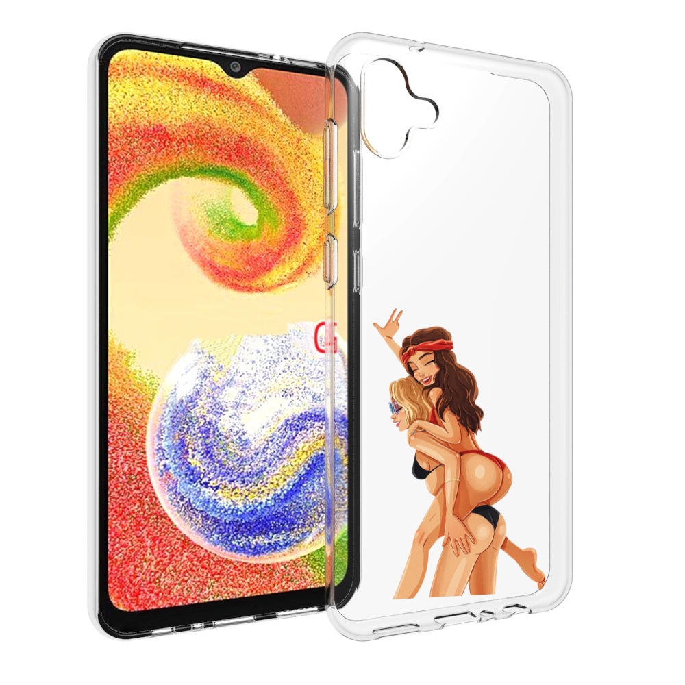 

Чехол MyPads две-подружки-в-купальниках женский для Samsung Galaxy A04, Прозрачный, Tocco