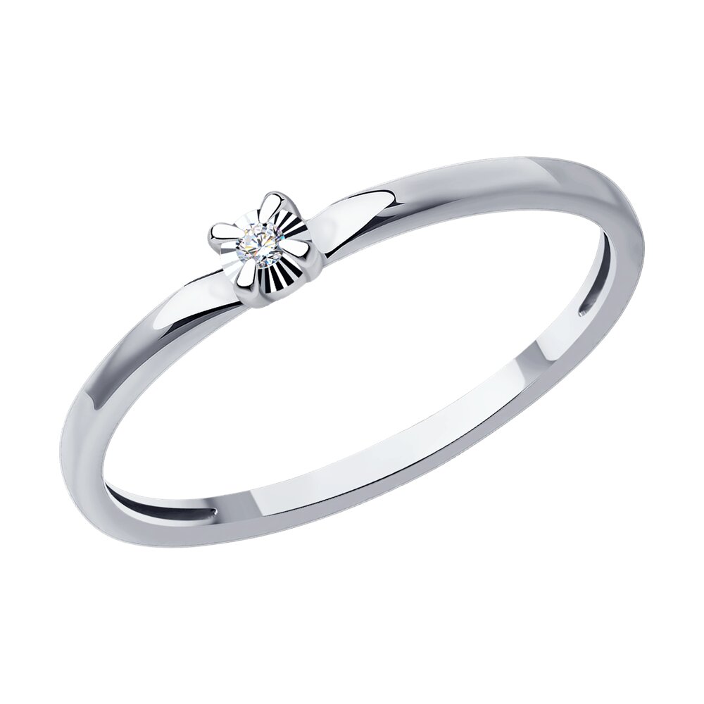 

Кольцо помолвочное из белого золота с бриллиантом р. , SOKOLOV Diamonds 1012484-3, 1012484-3
