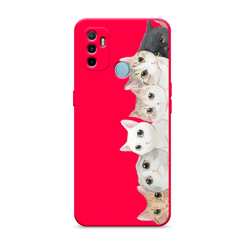 

Матовый силиконовый чехол "Котики" на Oppo A53, Котики