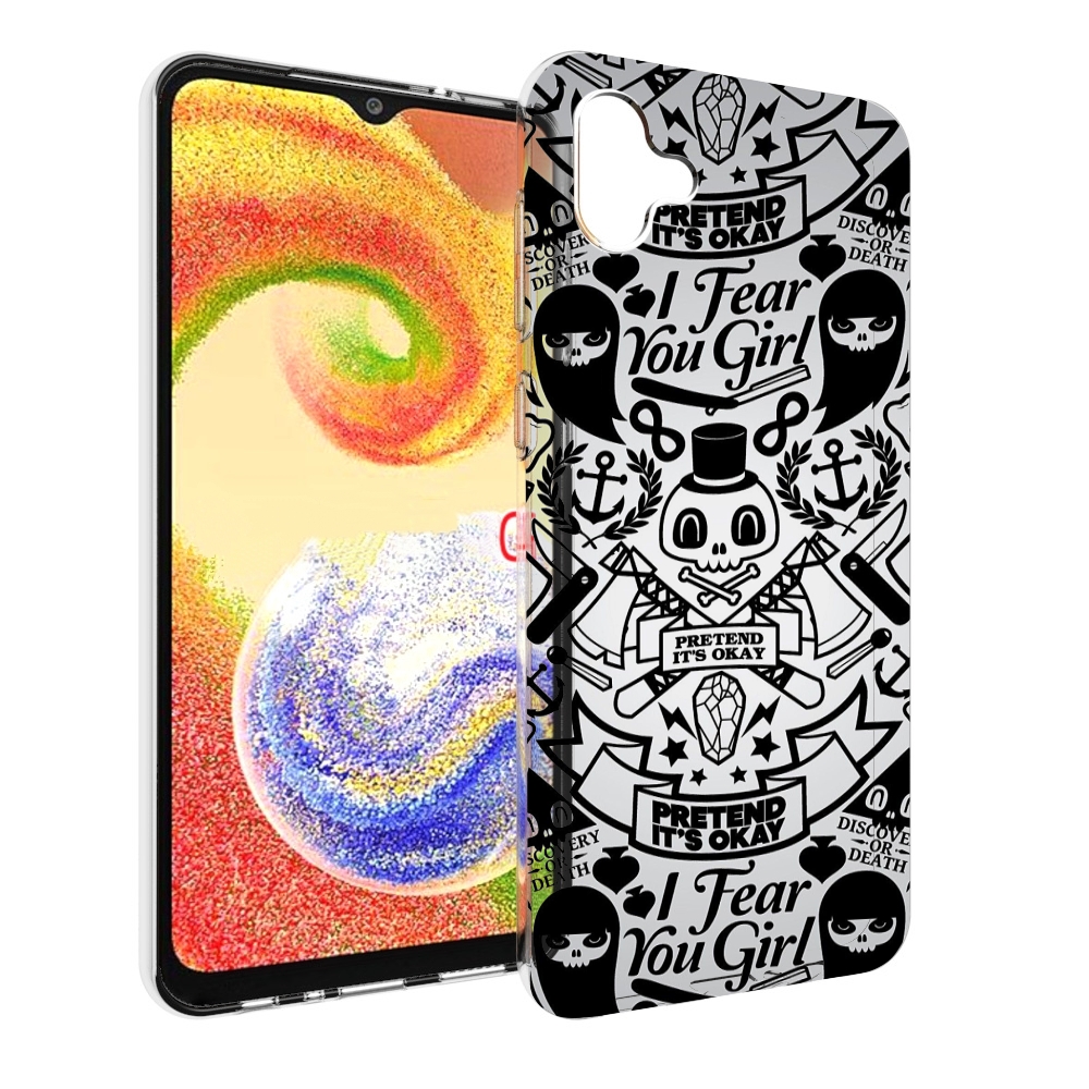 

Чехол MyPads готический-принт для Samsung Galaxy A04, Прозрачный, Tocco