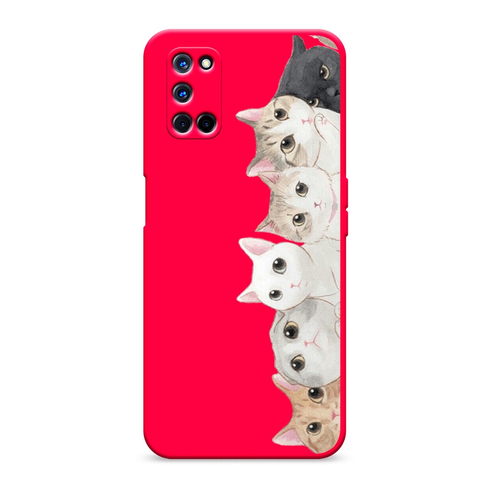 

Матовый силиконовый чехол "Котики" на Oppo A52, Котики