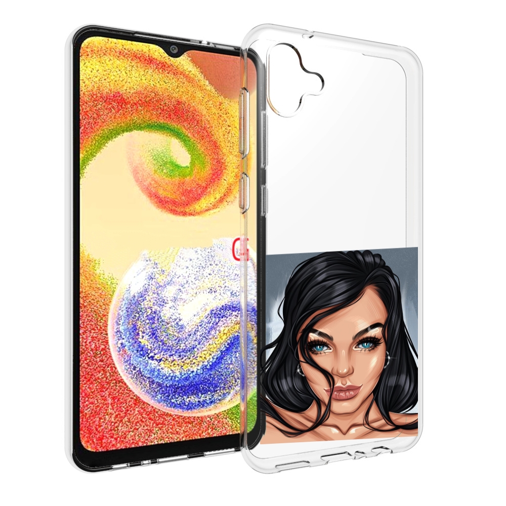 

Чехол MyPads голубые-глаза-у-брюнетки женский для Samsung Galaxy A04, Прозрачный, Tocco