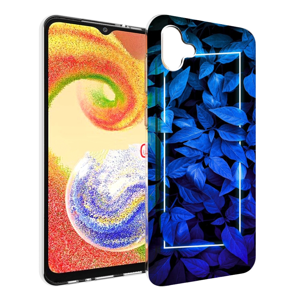 

Чехол MyPads голубые цветочки неон для Samsung Galaxy A04, Прозрачный, Tocco
