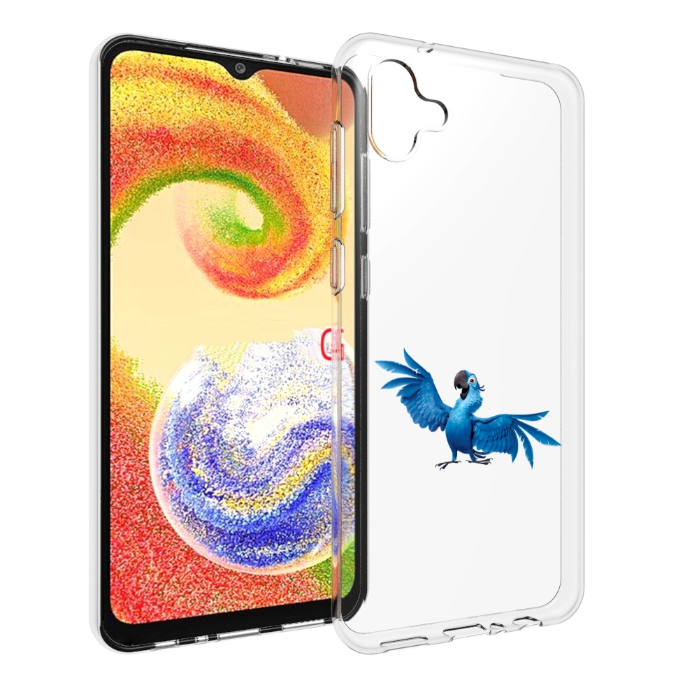 

Чехол MyPads голубой-попугайчик для Samsung Galaxy A04, Прозрачный, Tocco