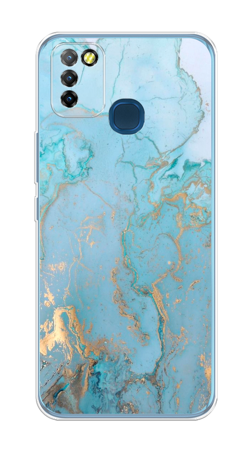 

Чехол Awog на Infinix HOT 10 Lite "Голубой мрамор рисунок", Разноцветный, 3100350-3