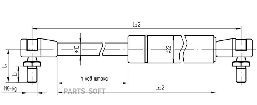 

BELCARD Амортизатор МАЗ,ПАЗ облицовки радиатора пружина газовая ГЗАА