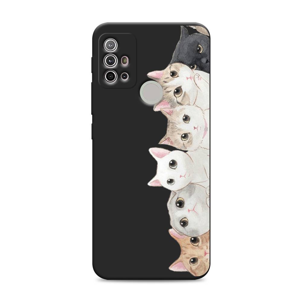 

Матовый силиконовый чехол "Котики" на Motorola Moto G30, Котики