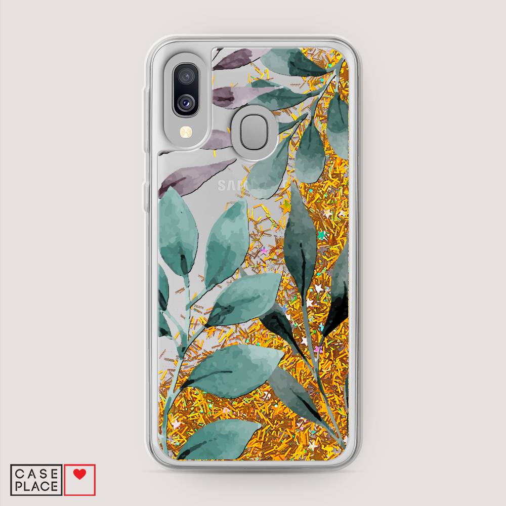 

Чехол Awog на Samsung Galaxy A40 "Листы цветов", Разноцветный, 28090-1