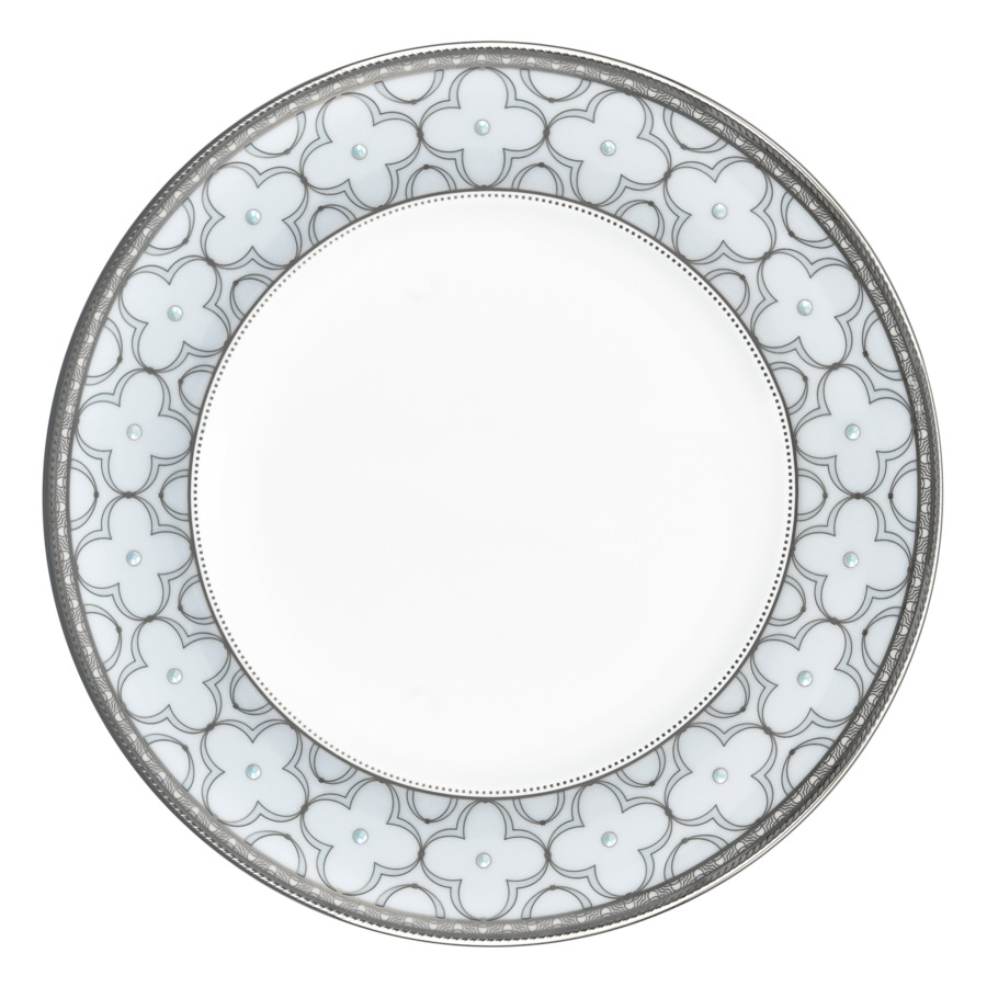 

Тарелка акцентная Noritake Трефолио, платиновый кант 25 см, Белый;серый