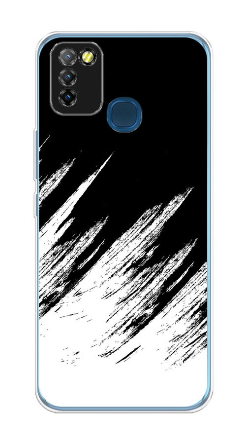 

Чехол Awog на Infinix HOT 10 Lite "Черно белые брызги", Разноцветный, 3100350-3