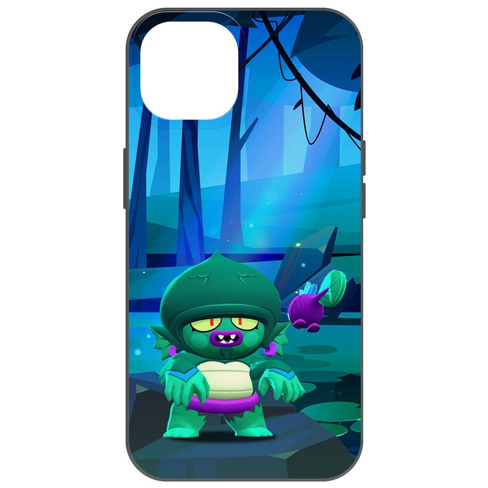 

Чехол-накладка Krutoff Софт Кейс Brawl Stars - Болотный Джин для iPhone 14 черный