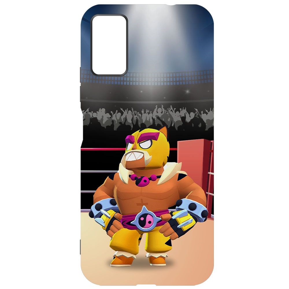 

Чехол-накладка Krutoff Софт Кейс Brawl Stars - Эль Тигро для ZTE Blade A71 черный