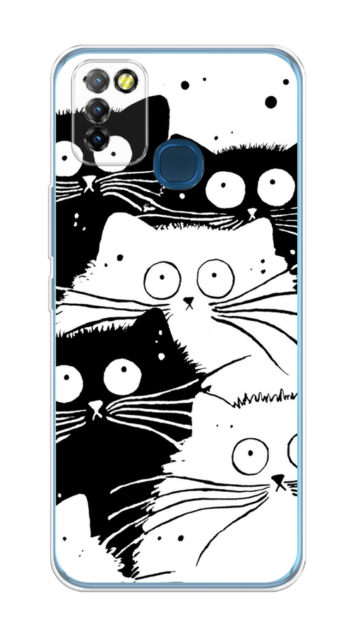 

Чехол Awog на Infinix HOT 10 Lite "Коты черно-белые", Разноцветный, 3100350-2