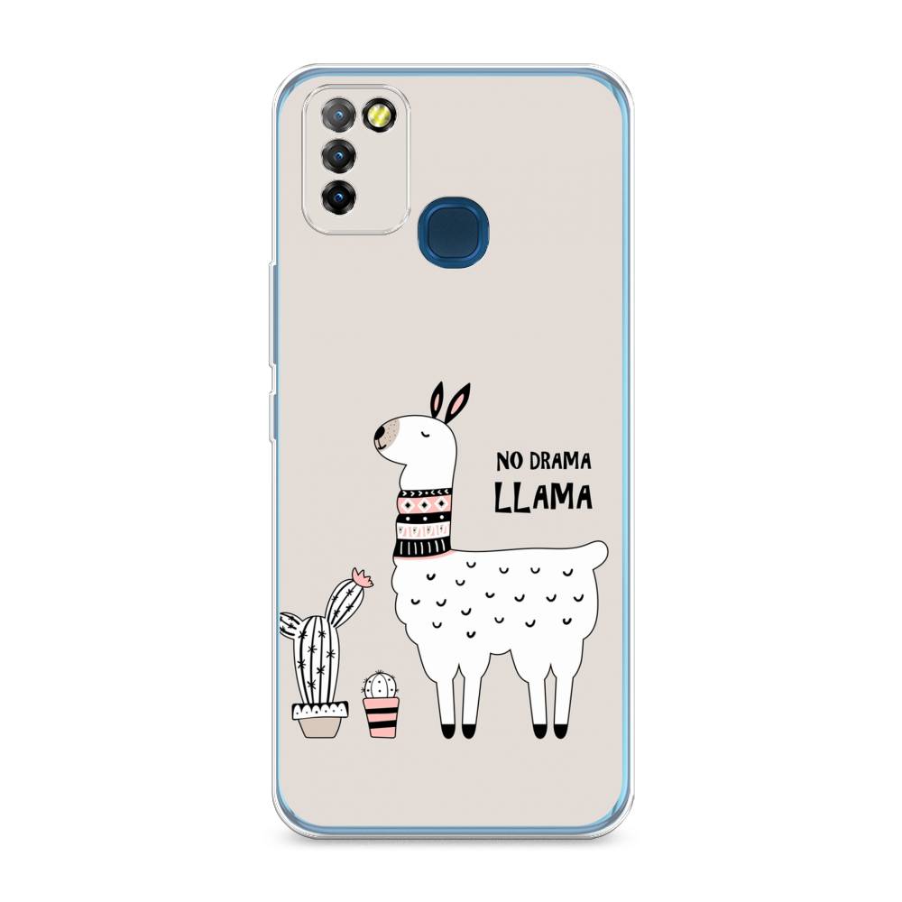 

Чехол Awog на Infinix HOT 10 Lite "No drama LLama", Разноцветный, 3100350-2
