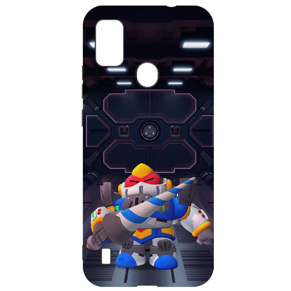 

Чехол-накладка Krutoff Софт Кейс Brawl Stars - Паладин Вольт-Меха для ZTE Blade A51 черный