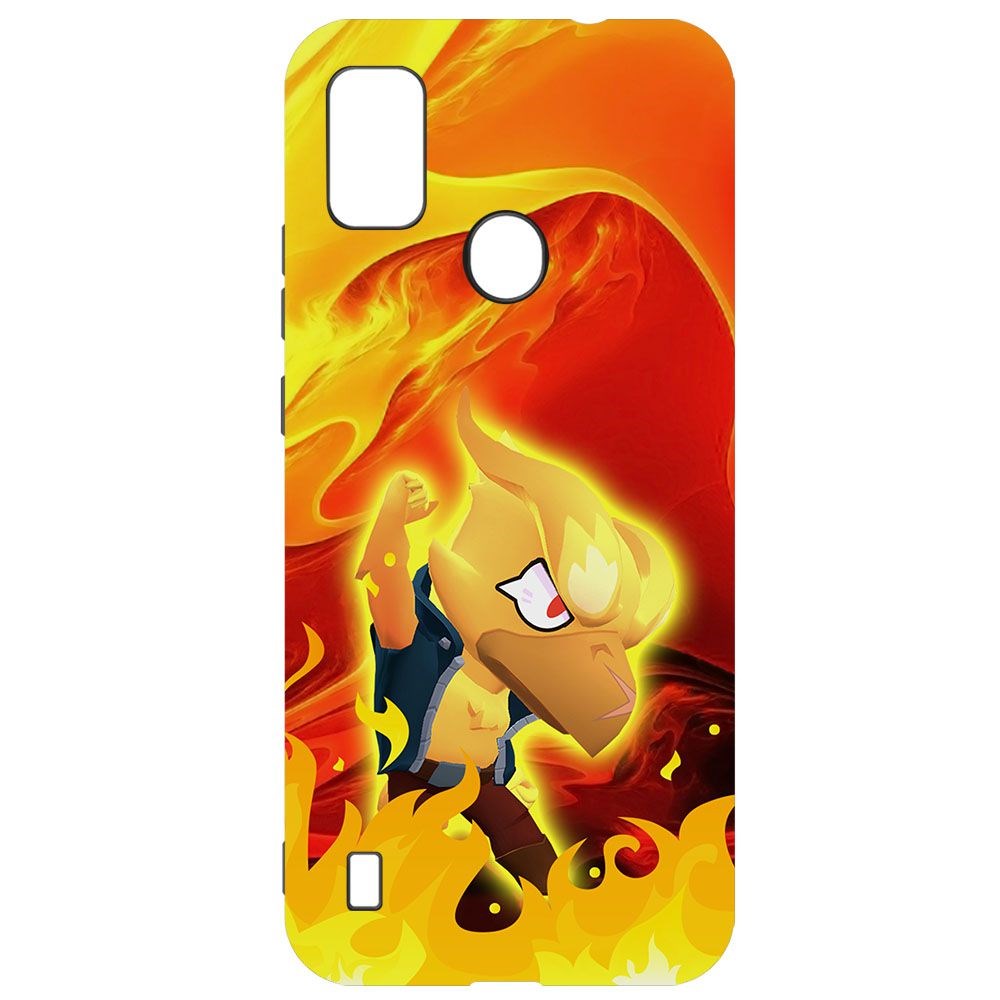 

Чехол-накладка Krutoff Софт Кейс Brawl Stars - Ворон-Феникс для ZTE Blade A51 черный