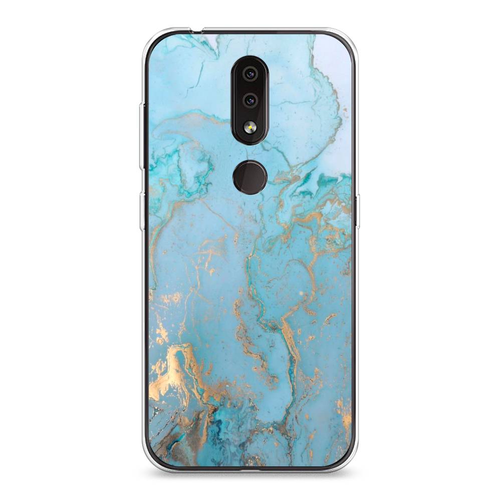 

Чехол Awog на Nokia 4.2 / Нокиа 4.2 "Голубой мрамор рисунок", 122550-3