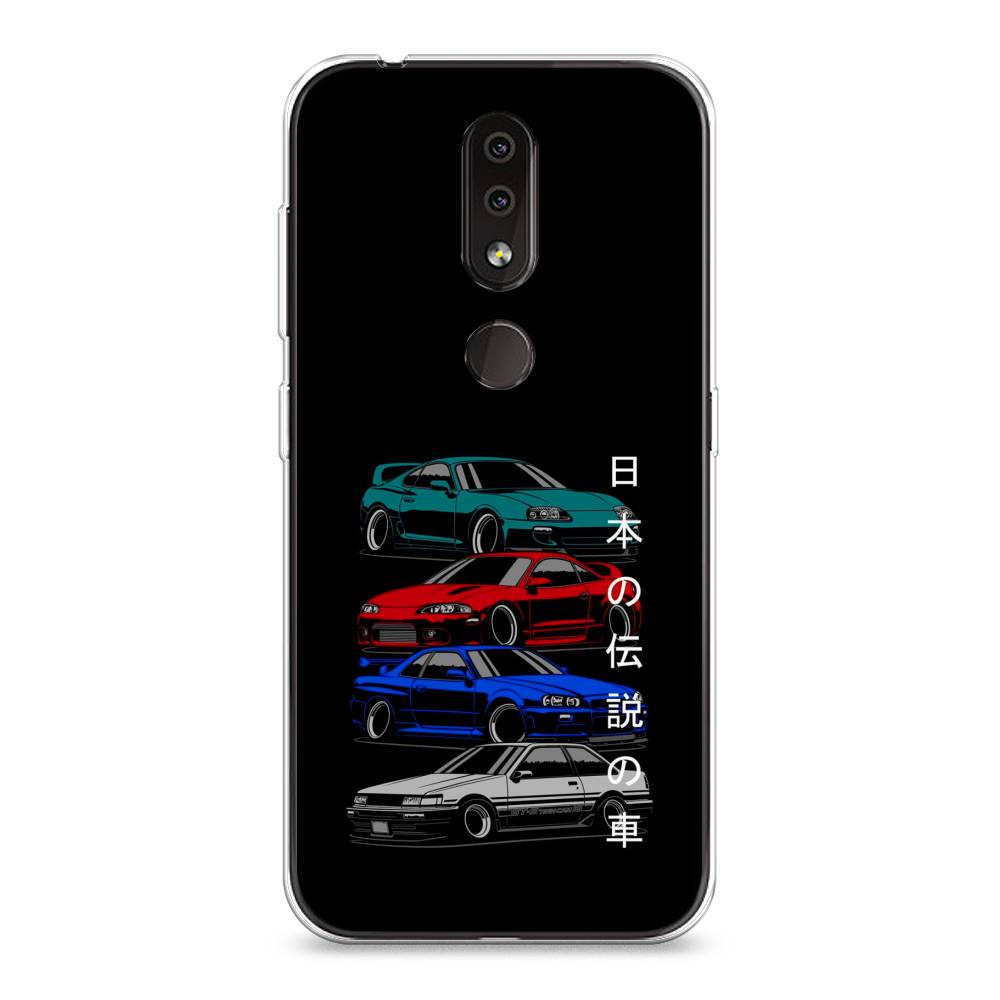 

Чехол Awog на Nokia 4.2 / Нокиа 4.2 "JDM Legend cars", Зеленый;красный;синий, 122550-5