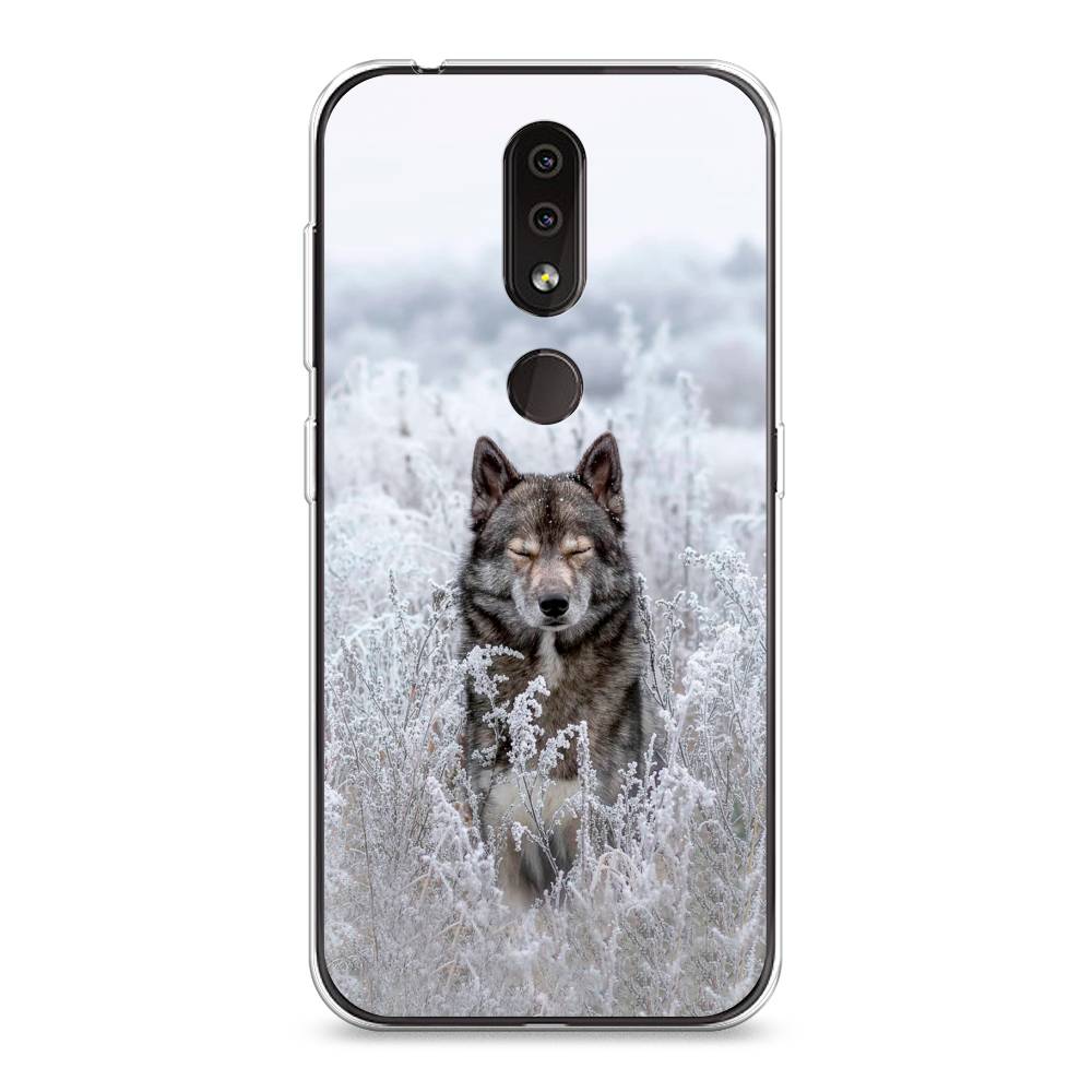 

Чехол Awog на Nokia 4.2 / Нокиа 4.2 "Волк в поле", Белый;черный, 122550-1