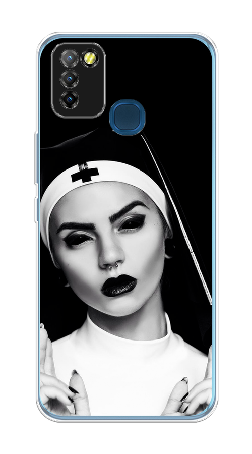 

Чехол Awog на Infinix HOT 10 Lite "Черная монашка", Разноцветный, 3100350-9