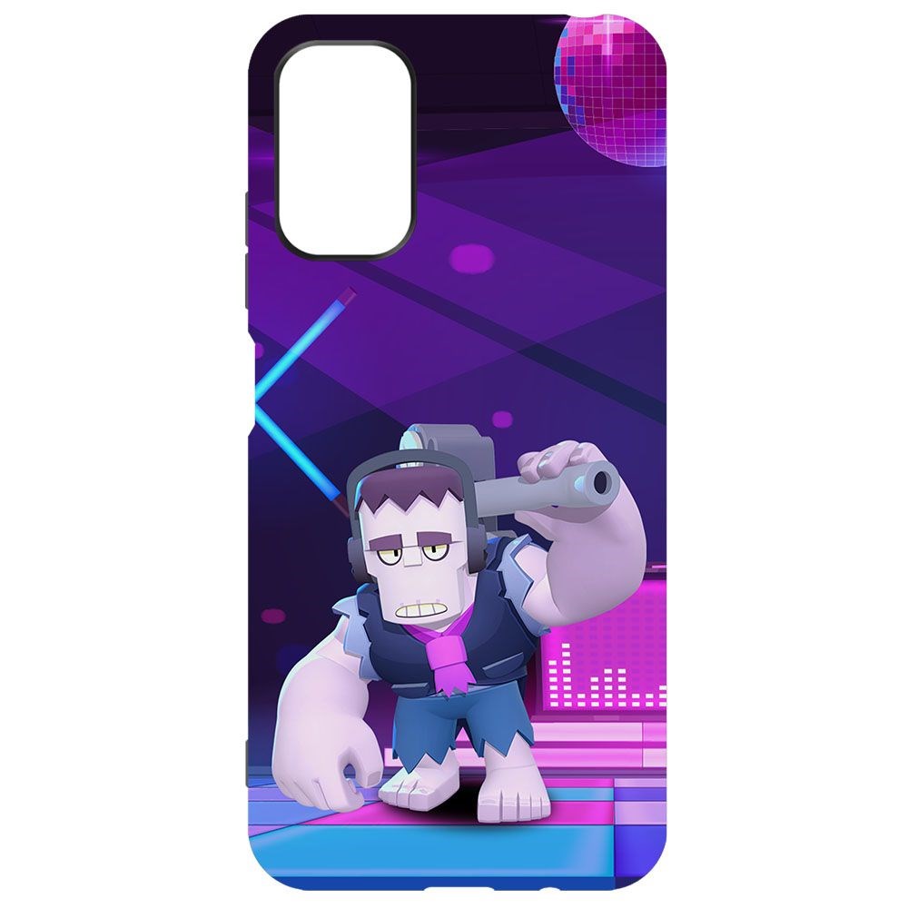 фото Чехол-накладка krutoff софт кейс brawl stars - фрэнк для xiaomi redmi note 10t черный