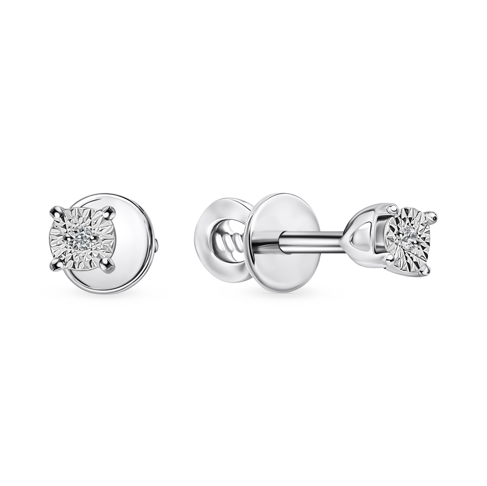 

Серьги из золота 585Gold 102009926, бриллиант, 102009926