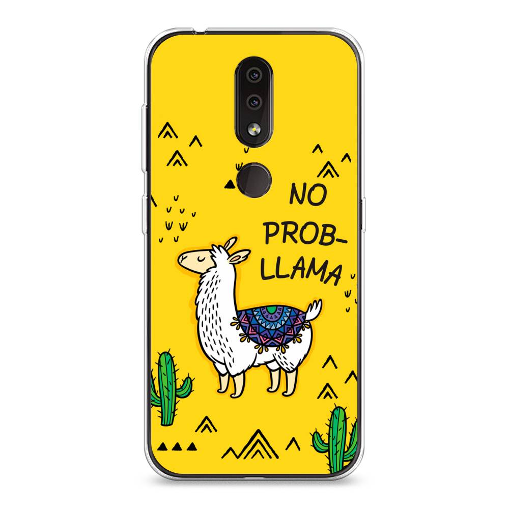 

Чехол Awog на Nokia 4.2 / Нокиа 4.2 "No probLLama", Желтый;черный;синий, 122550-2