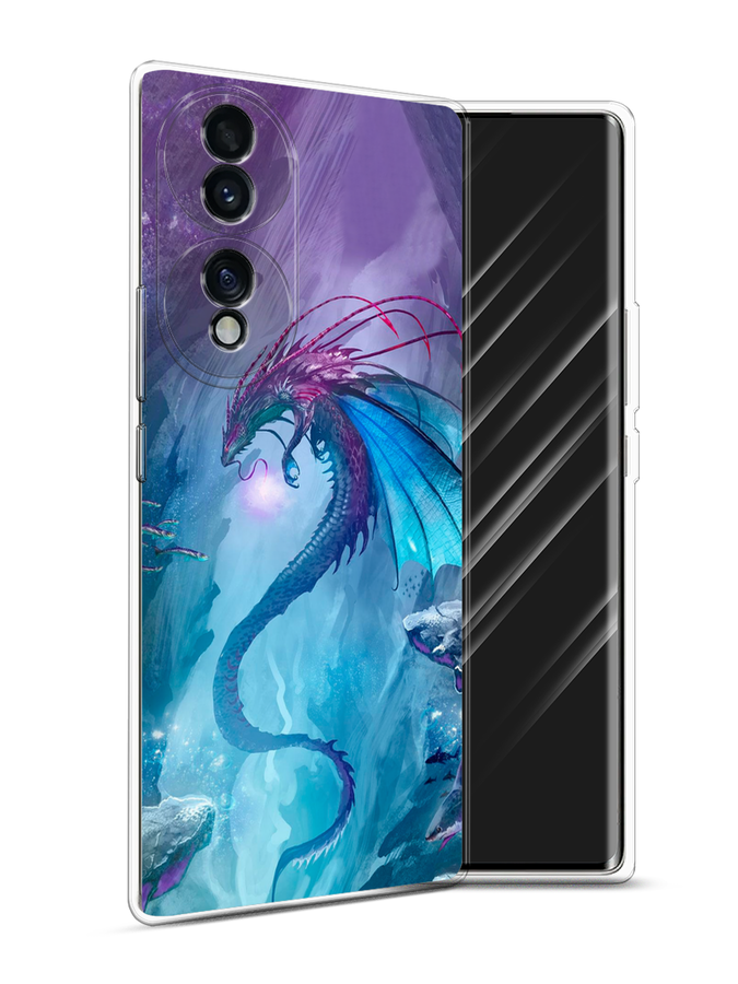 

Чехол Awog на Honor 70 "Водный дракон", Разноцветный, 6108250-2