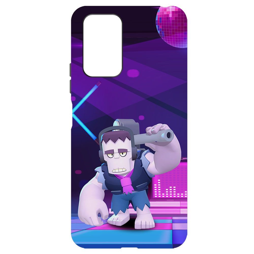Чехол-накладка Krutoff Софт Кейс Brawl Stars - Фрэнк для Xiaomi Redmi Note 10 Pro черный